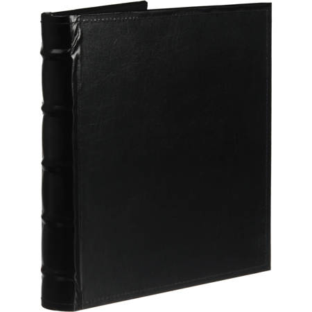 Pioneer Photo Album Sewn Bonded Leather BookBound Bi-Directional Photo Album, Holds 200 5x7" Photos, 2 Per Page, Black