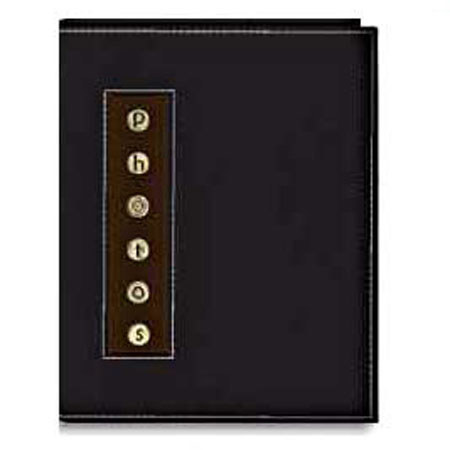 Pioneer Metal Button Sewn Brag Photo Album, Holds 36 4x6" Photos, Black