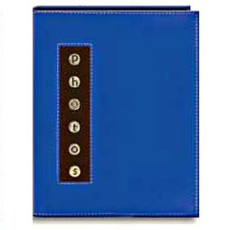 Pioneer Metal Button Sewn Brag Photo Album, Holds 36 4x6" Photos, Blue