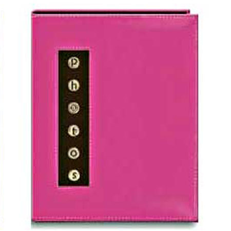 Pioneer Metal Button Sewn Brag Photo Album, Holds 36 4x6" Photos, Pink