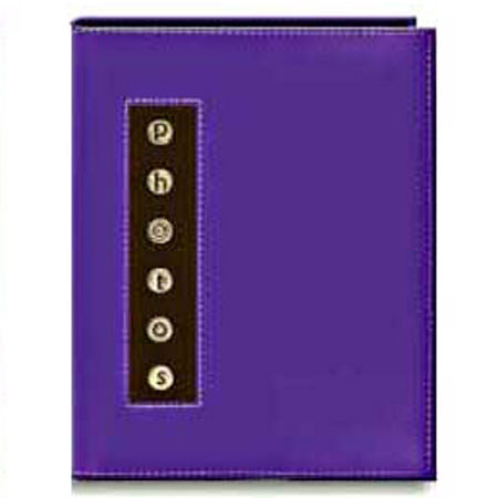 Pioneer Metal Button Sewn Brag Photo Album, Holds 36 4x6" Photos, Purple