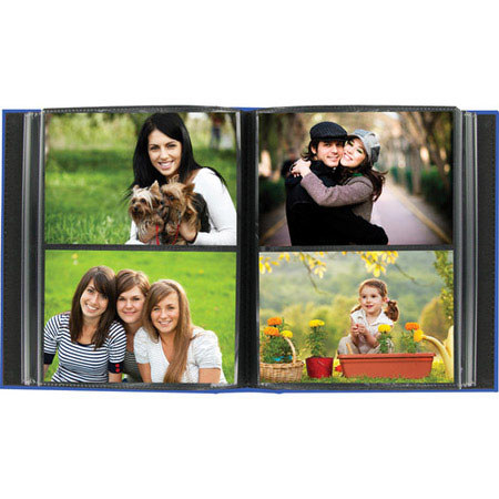 Pioneer ID Series Bound Album,  w/ID Plate, Holds 208 4x6", 2 Per Page, Blue