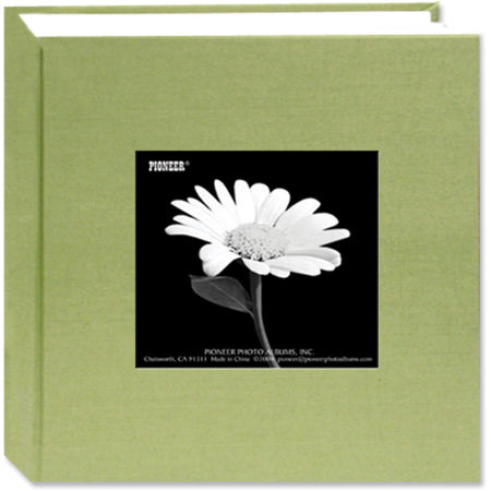 Pioneer Cloth Frame Photo Album, Holds 100 4x6" Photos, 1 Per Page, Sage Green