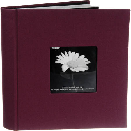 Pioneer Fabric Frame Memo Photo Album, Holds 200 4x6" Photos, Sweet Plum