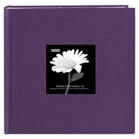 Pioneer Fabric Frame Memo Photo Album, Holds 200 4x6" Photos, Wildberry Purple