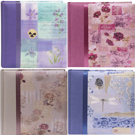 Pioneer Photo Album Fabric Ribbon Frame Bi-Directional Memo Frame Photo Album, Fabric Covers, Holds 200 4x6" Photos, 2 Per Page Color: Assorted.