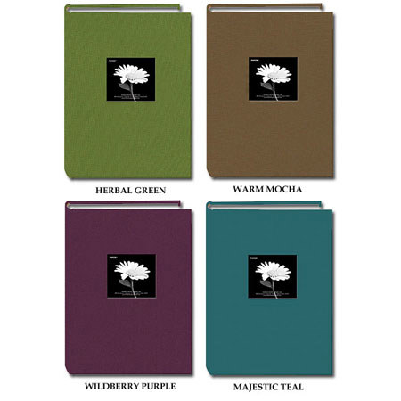 Fabric Frame Bi-Directional Memo Photo Album, Fabric Covers, Holds 300 4x6" Photos, 3 Per Page, Color: Assorted.
