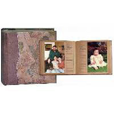 MBI Eco Series Bound Photo Album, with Designer Style Covers & Natural Brown Paper Pages, Holds 100 4x6" Photos, 1 Per Page