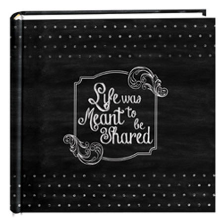 Pioneer Chalkboard Desgnr Memo Album, Holds 200 4x6" 2 Per Page, Design: Shared