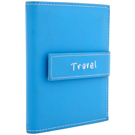 Pioneer Expressions Bound Mini Photo Album, Holds 36 4x6" Photos, Aqua "Travel"