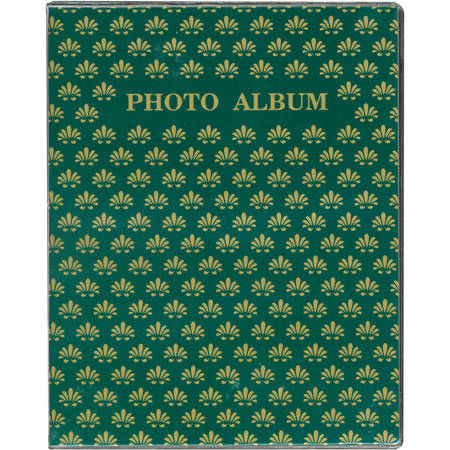 Pioneer Photo Album Flexible Cover Series Bound Photo Album, Designer Color Covers, Holds 24 5x7" Photos, 1 Per Page. Color: Green.