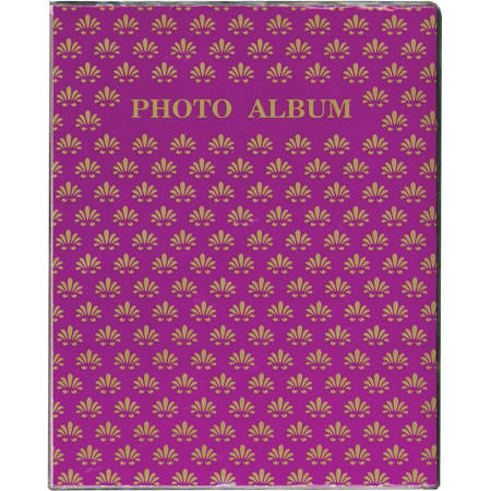 Pioneer Photo Album Flexible Cover Series Bound Photo Album, Holds 24 5x7" Photos, 1 Per Page, Purple