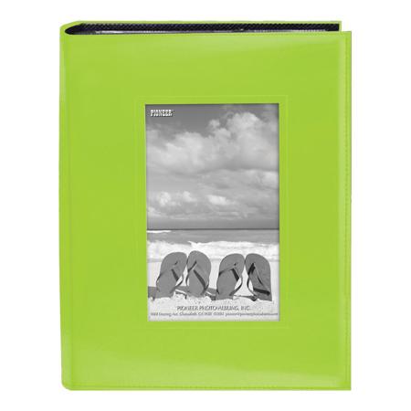 Pioneer Sewn Frame Series Bound Photo Album, Holds 200 4x6", 2 Per Page, Green