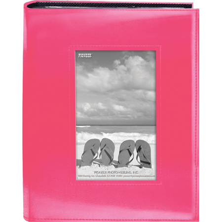 Pioneer Sewn Frame Series Bound Photo Album, Holds 200 4x6", 2 Per Page, Pink