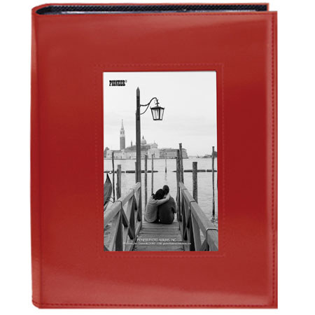 Pioneer Sewn Frame Series Bound Photo Album Holds 200 4x6" Photos - Red