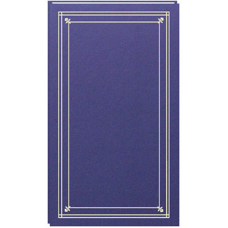 Pioneer Slim Line Post Bound, Clear Pocket Photo Album with Solid Color Covers, Holds 204 4x6" Photos, 6 Per Page, Color: Bay Blue.