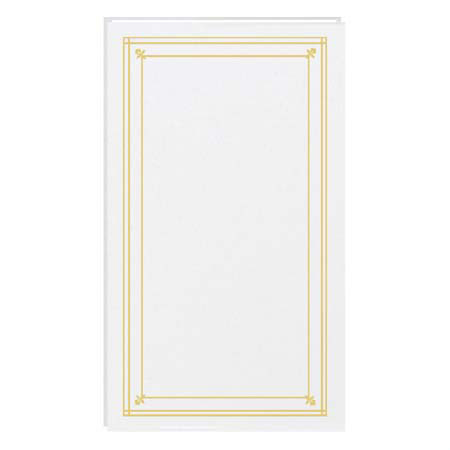 Pioneer Photo Album Slim Line Post Bound, Clear Pocket Photo Album with Solid Color Covers, Holds 204 4x6" Photos, 6 Per Page, Bright White