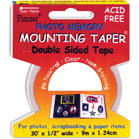 Pioneer Photo Album Acid Free Photo Memory Adhesive Mounting Tape, 1.5"x30' Roll