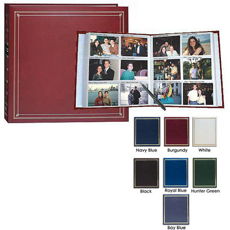 Pioneer MP300 Post Bound Clear Pocket Photo Album, Holds 300 3.5x5.25" - Royal B