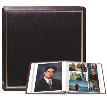 Pioneer X-Pando Post Bound Magnetic Page Photo Album, Holds 20 11x11", Black