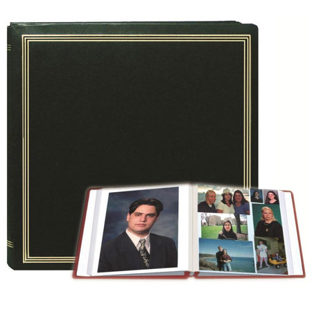 Pioneer X-Pando Post Bound Magnetic Page Photo Album, Holds 20 11x11", Green