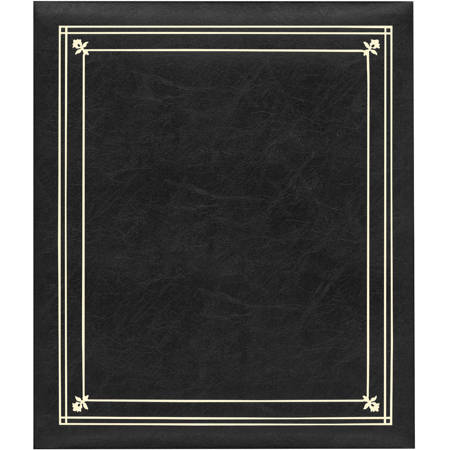 Pioneer Post Bound Clear Pocket Photo Album, Holds 12-5x7" and 4-8"x10", Black