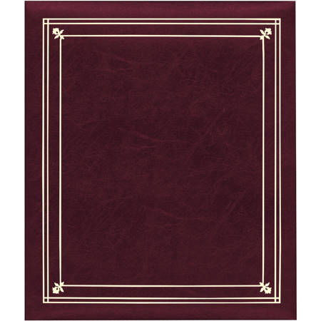 Pioneer Photo Album Post Bound Clear Pocket Photo Album, Holds 12-5x7" and 4-8"x10" Photos, Burgundy