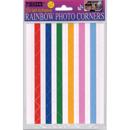 Pioneer RPC1 Rainbow Photo Corners 204-Per Pack