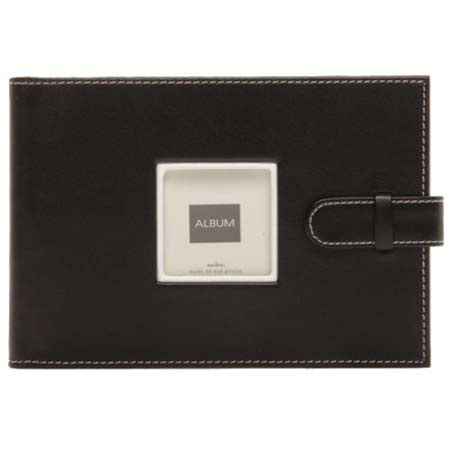 Swing Piping Bound Photo Album, holds 36 4" x 6" Photos 1-up, Black.