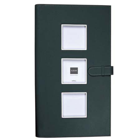 Swing Piping Bound Photo Album, holds 144 4" x 6" Photos 3-up, Black.