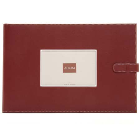 Swing Piping Bound Photo Album, holds 192 4" x 6" Photos 4-up, Claret Red