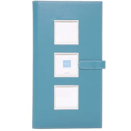 Swing Piping Bound Photo Album, holds 144 4" x 6" Photos 3-up, Teal.