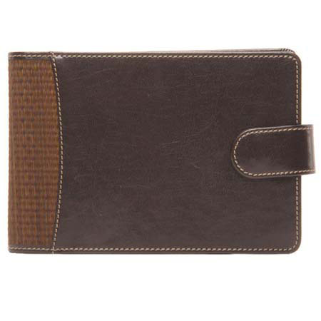 Swing Wander Bound Photo Album, holds 36 4" x 6" Photos 1-up, Dark Brown Tatami with Chestnut Bonded Back.