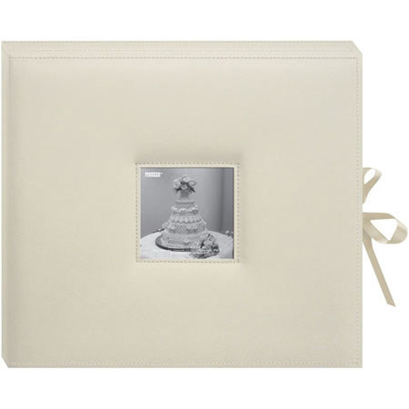 Pioneer Photo Album 3-Ring Sewn Frame 12x12 Scrapbook Box, Color: Ivory.