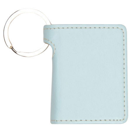 Swing Key Chain Plastic 2" x 3" Photo Holder, Aqua Color