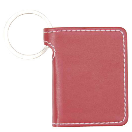 Swing Key Chain Plastic 2" x 3" Photo Holder, Sport Red / White