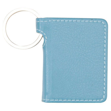 Swing Key Chain Plastic 2" x 3" Photo Holder, Teal