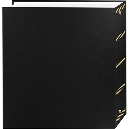 Pioneer Deluxe 3-Ring Album with 100 7.75x10.75" Magnetic Pages, Black