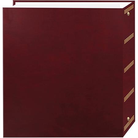 Pioneer Deluxe 3-Ring Album with 100 7.75x10.75" Magnetic Pages, Burgundy