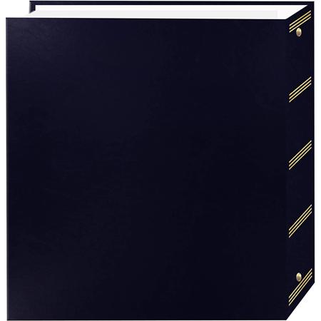 Pioneer Deluxe 3-Ring Album with 100 7.75x10.75" Magnetic Pages, Navy Blue