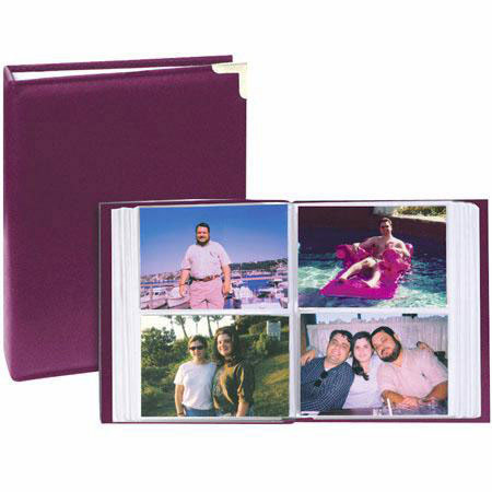 Pioneer Photo Album Oxford Bound Photo Album, Random Solid Color Sewn Leatherette Covers with Brass Accent Corners, Holds 208 4x6" Photos, 2 Per Page (Case of 12)