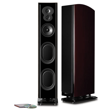 Polk Audio LSiM705 Floorstanding Tower Speaker, Midnight Mahogany, Single