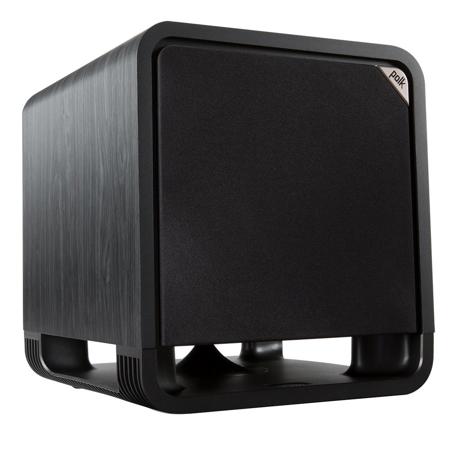 Polk Audio HTS 10 10" Subwoofer with Power Port Technology, 200W Peak Power/100W Continuous Power, Classic Black Walnut