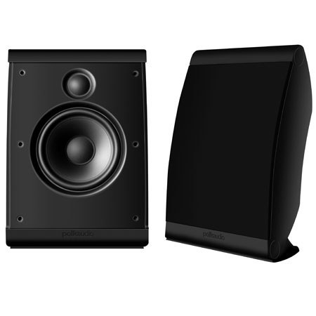 Polk Audio OWM3 On-Wall Speaker, 80-25KHz Frequency Response, 8 ohms Nominal Impedance, Pair, Black
