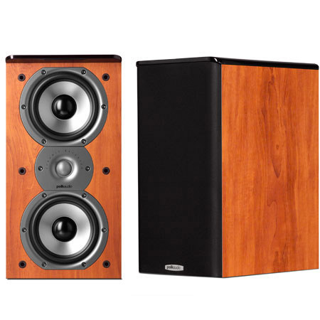 Polk Audio TSi200 3-Way Bookshelf Speaker with Dual 5-1/4" Drivers, Cherry