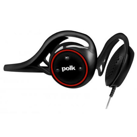 Polk Audio UltraFit 2000 On-Ear Sports Headphones, Black/Red