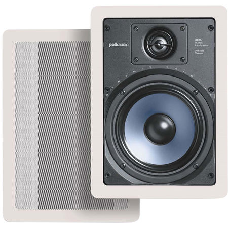 Polk Audio In-Wall Speaker with 6 1/2" Woofer & 3/4" Swivel-Mount Tweeter, Pair