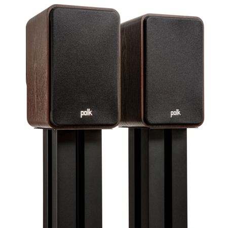 Polk Audio Signature Elite ES15 High-Resolution Small Bookshelf Loudspeaker, Walnut, Pair