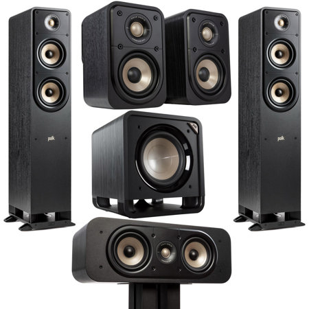 Polk Audio ES50 Signature Elite 5.1 Home Theater Pack, Black