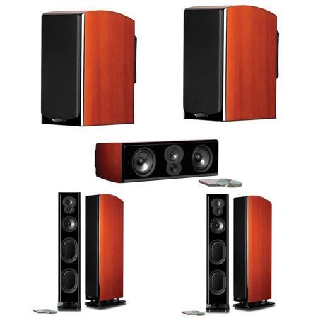 Polk Audio LSiM Five Speaker Home Theater Bundle Vernon Cherry)